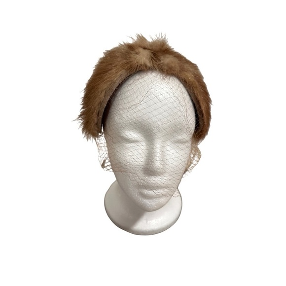 Bundle (2) Vintage Fascinator Pillbox Whimsy Hats 40-60s Pheasant Feather & Mink main image 8